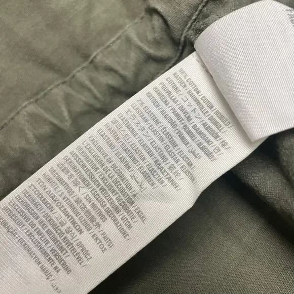 Y2K Hollister Olive Green Field Jacket Womens Medium Logo Utility Vintage - Picture 6 of 6